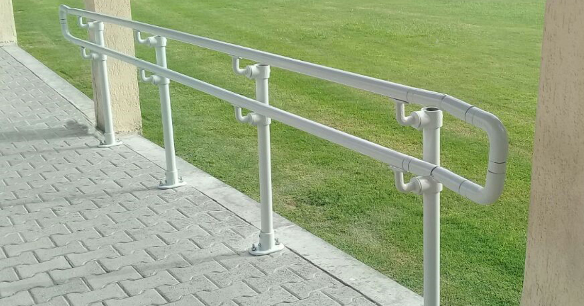 Disable Railing Design Kee Klamp® Access Disability Railing - Handrails Compliant with ...